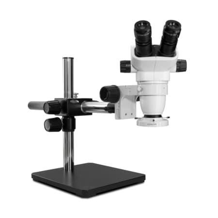 Scienscope SSZ Stereo Zoom Microscope With Compact LED Light On Single Arm Stand SZ-PK5S-E1